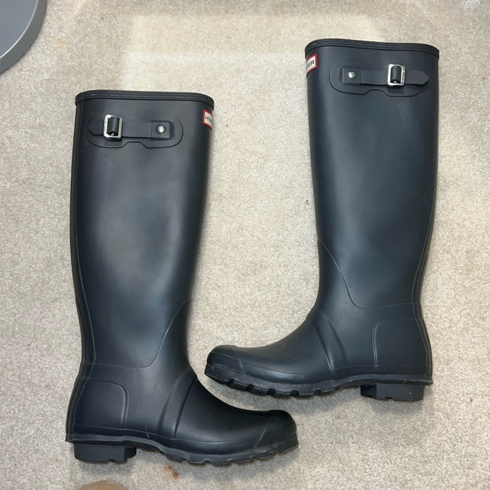 Tall Hunter Rain Boots - Dark Grey